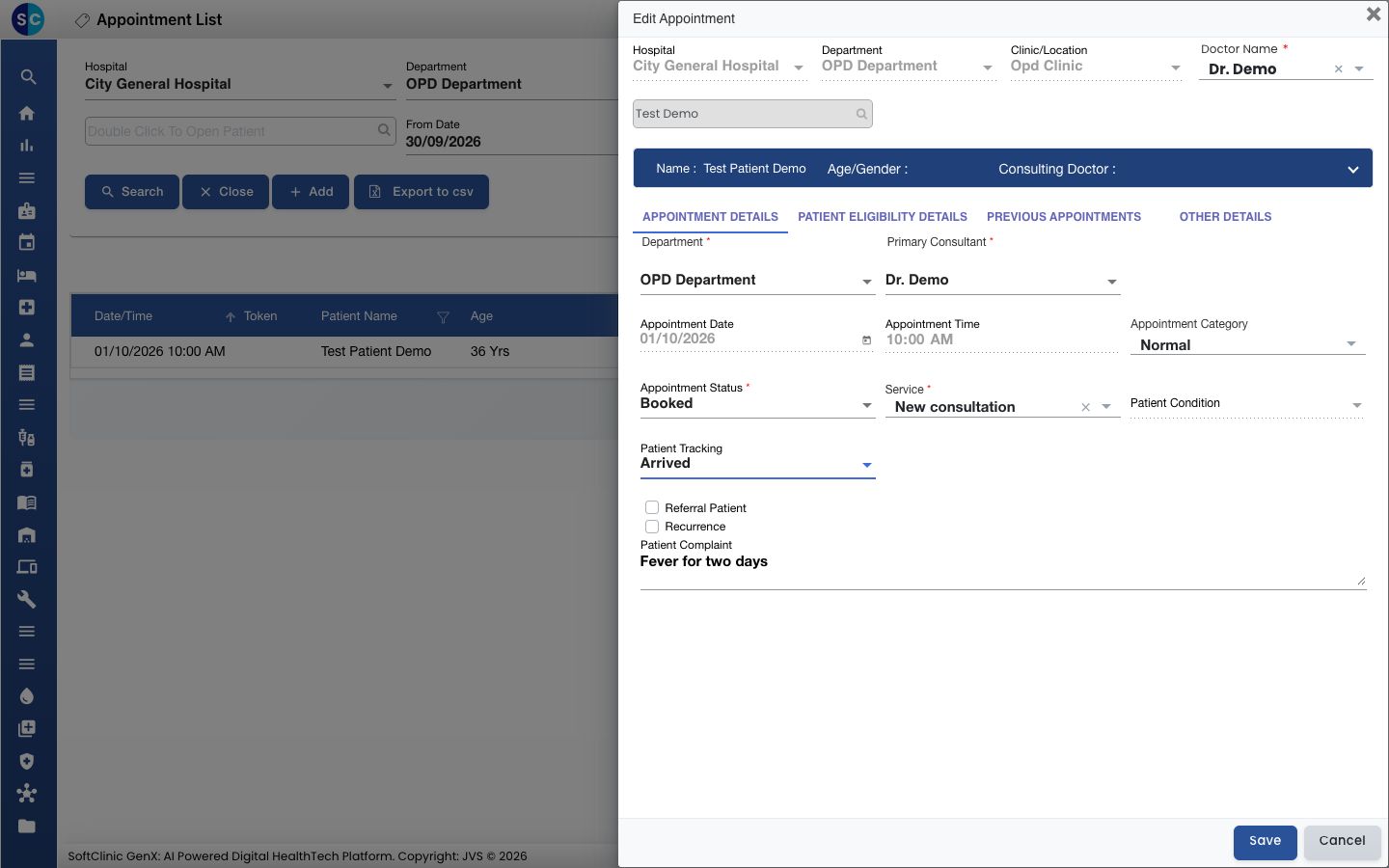 Patient Tracking en Arrived