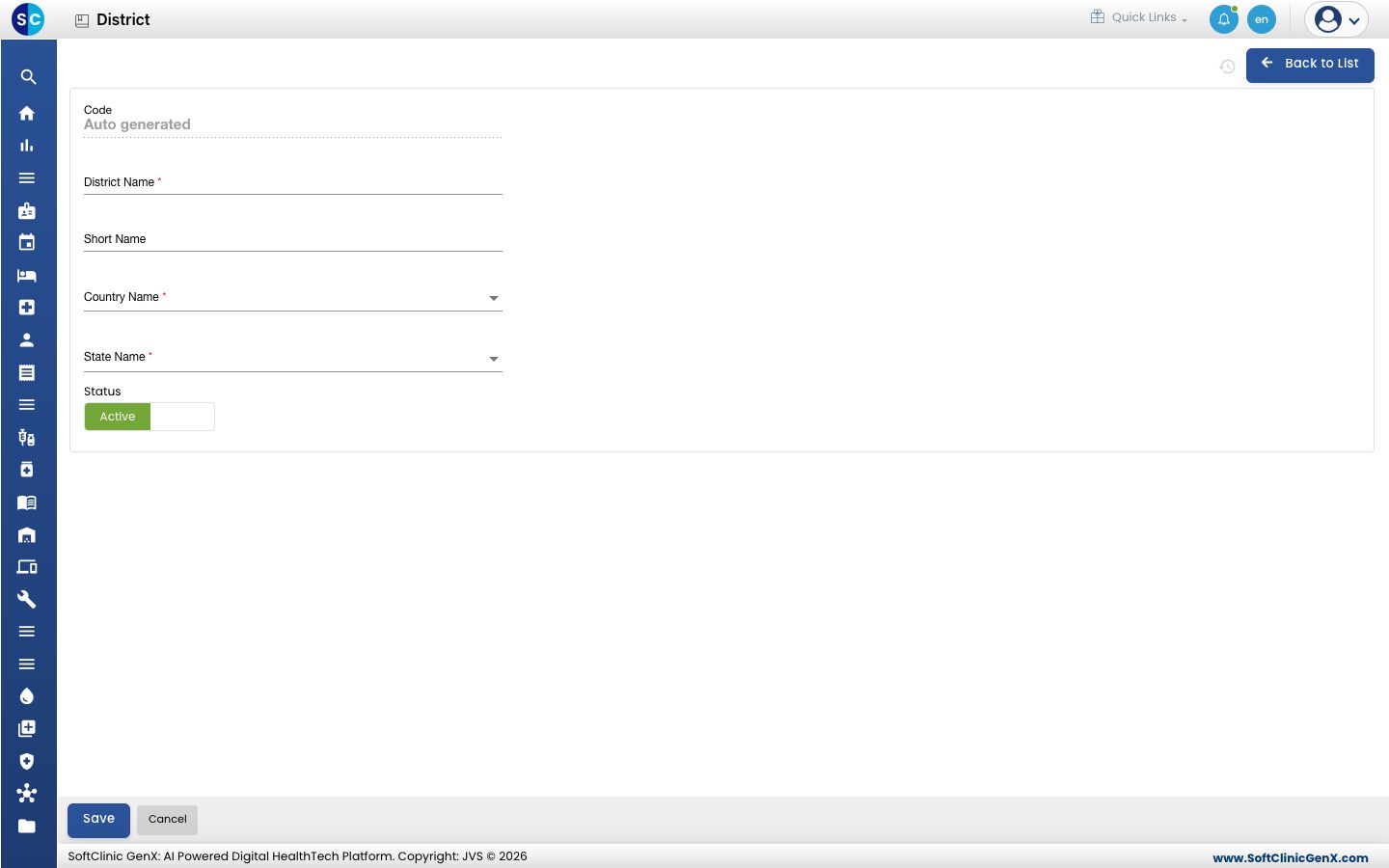 The empty district form