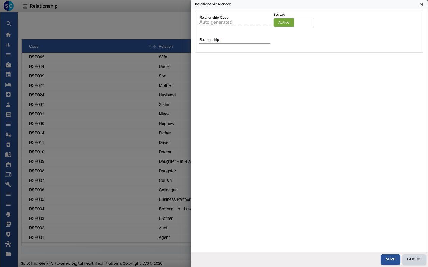 The empty relationship form
