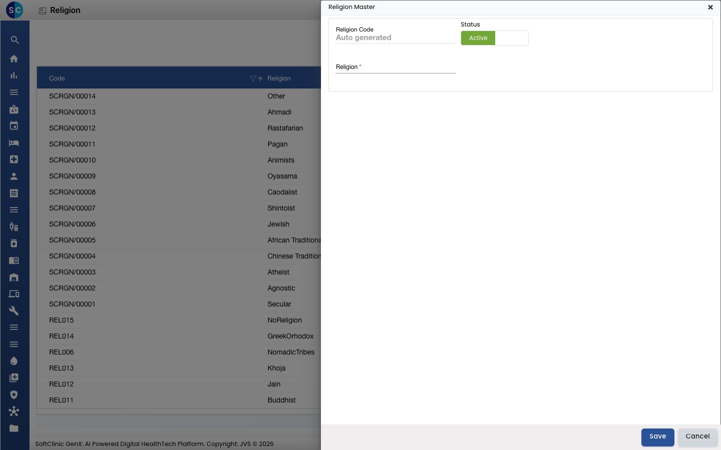 The empty religion form