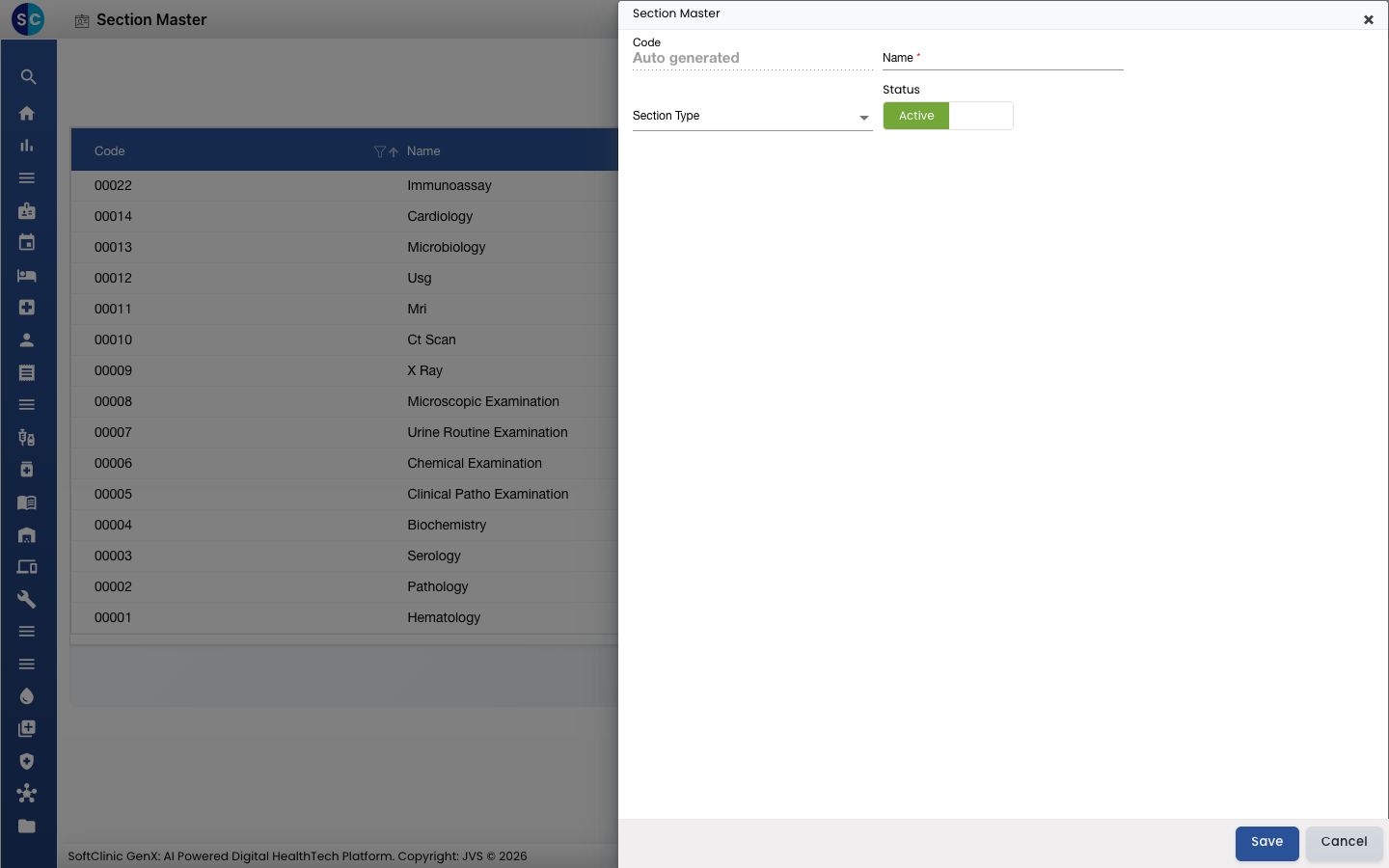 The empty section form