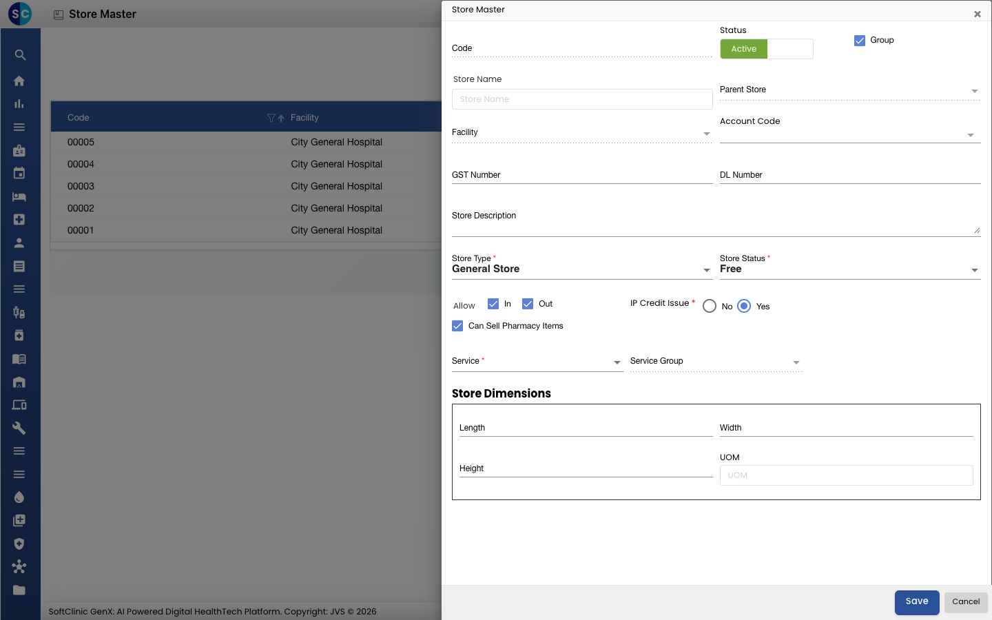 The Service fields that appear when IP Credit Issue is Yes