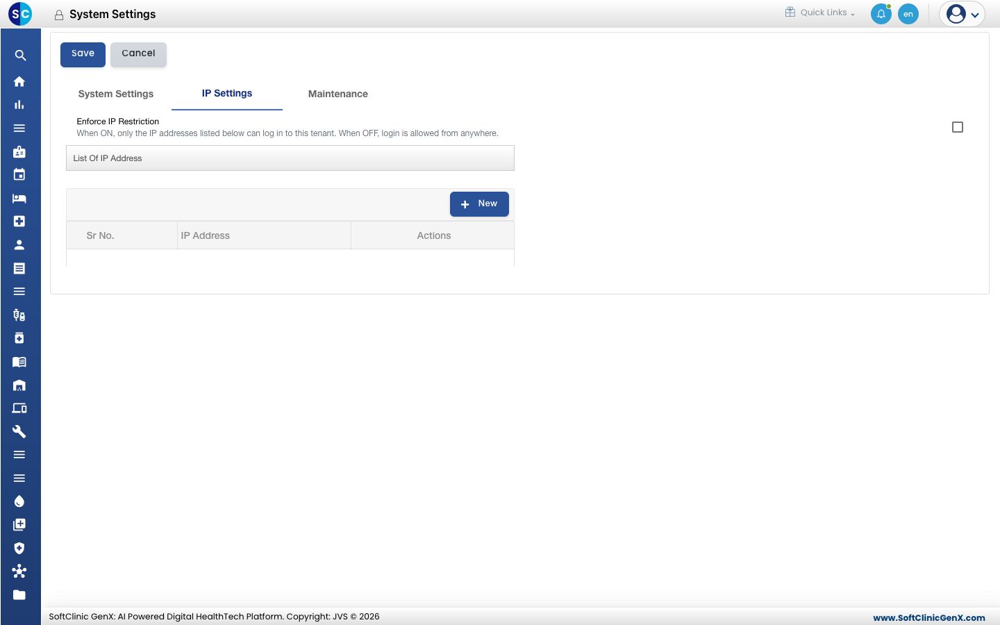 The IP Settings tab
