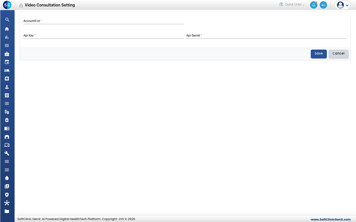 The video account form